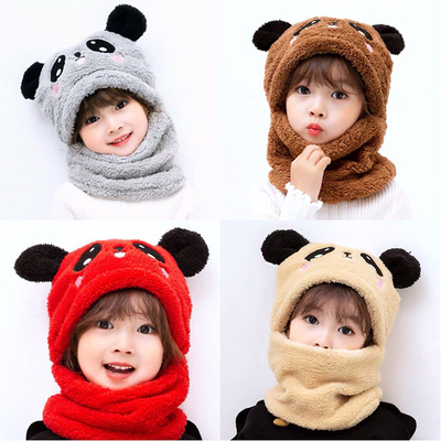 ncmama Winter Children Hat Plus Fleece Kids Caps Cartoon Hat