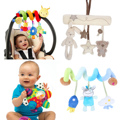 Soft Infant Crib Bed Stroller Toy Spiral Baby Toy For Newbor