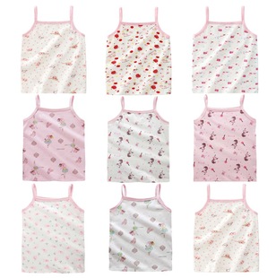 2pcs/Lot Girls Summer Undershirt Singlet Shirts Kids Strawbe