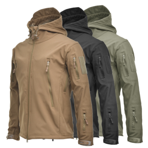 Winter Big Size Men Camouflage Jacket Shark Soft Shell Milit