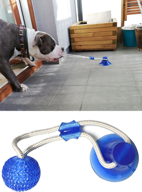 Dog Toys Pet Puppy Interactive Suction Cup Push TPR Ball Toy