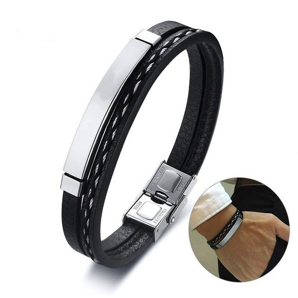 Delysia King 2021 ndy Men Leatherwear Weave Bracelet Leisure