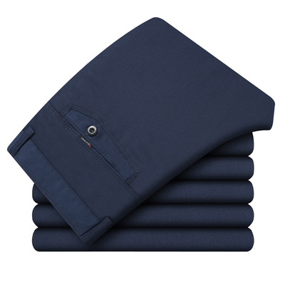 2022 New Casual Pants Men 100% Cotton Flannel Pant Business