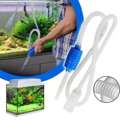 Aquarium Siphon Fish Tank Syphon Vacuum Cleaner Pump Semi-au