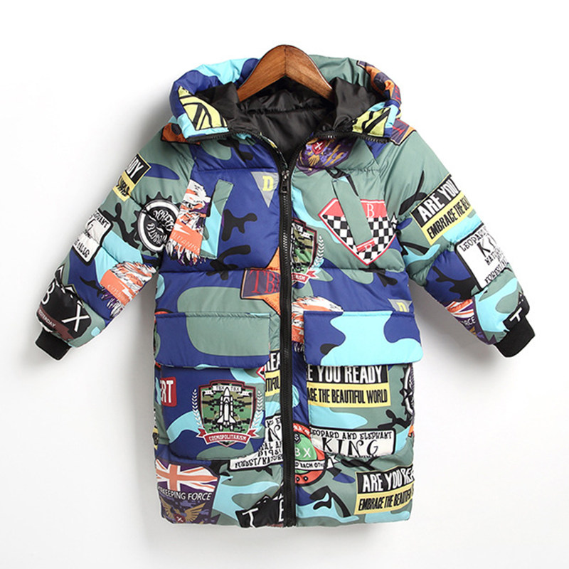 Kids Boys Jackets Winter Warm Down Coat for Children Hooded图片