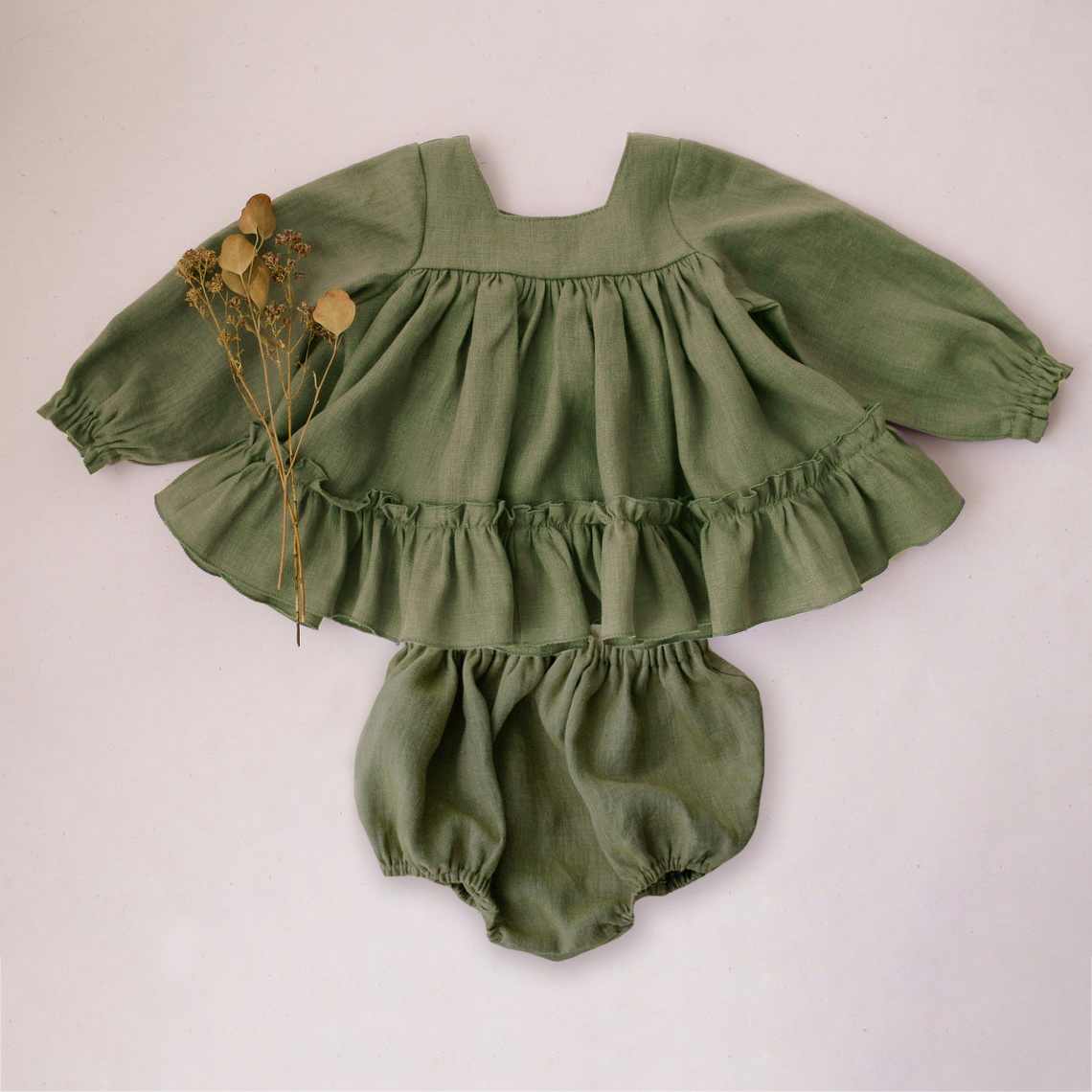 Newborn Baby Girls Set Fashion Linen Summer Autumn Baby Girl