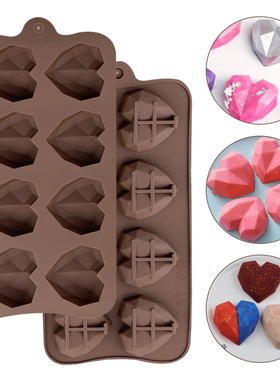 8/15 Cell Heart Shaped Silicone Chocolate Mold Candy pastry