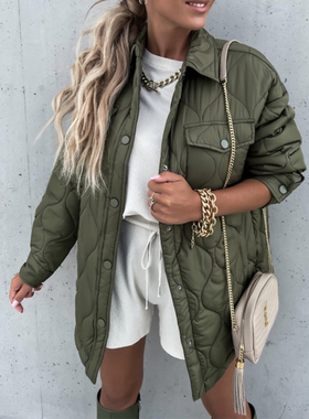 2021 Winter New Oversize Quilted Puffer Jacket Women Casual