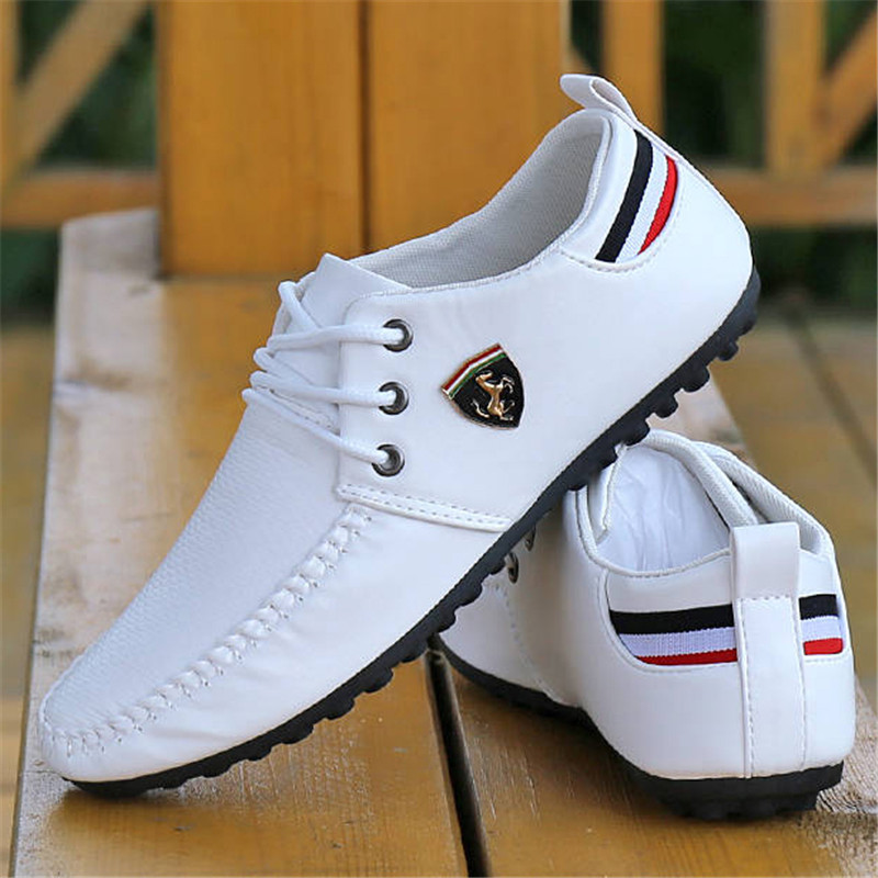 2021 Mens Shoes White Black Breathable Brand Driving Autumn
