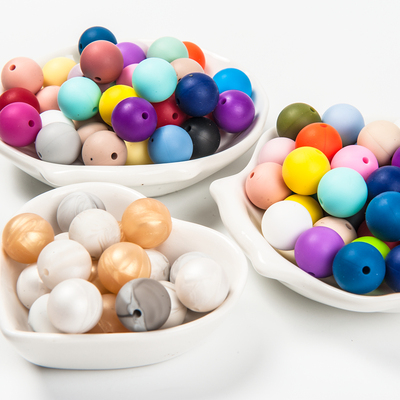 12mm Baby Teether Silicone Beads Diy Pacifier Chain Bracelet