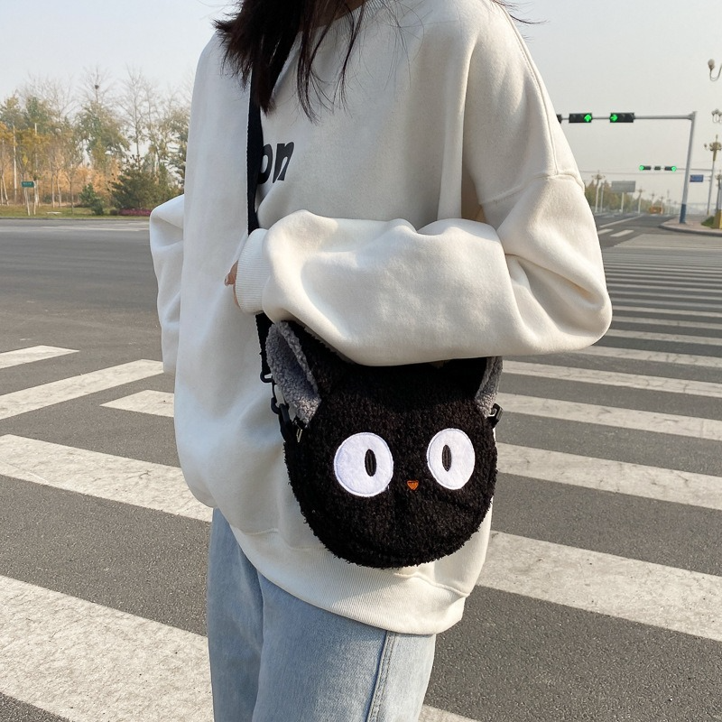 Japanese Style Kawaii Bag Women Cartoon Plush Shoulder Bag f
