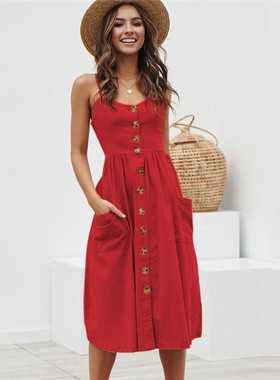 Plus Size Casual Print Summer Beach Dress 2021 Sundress Sexy