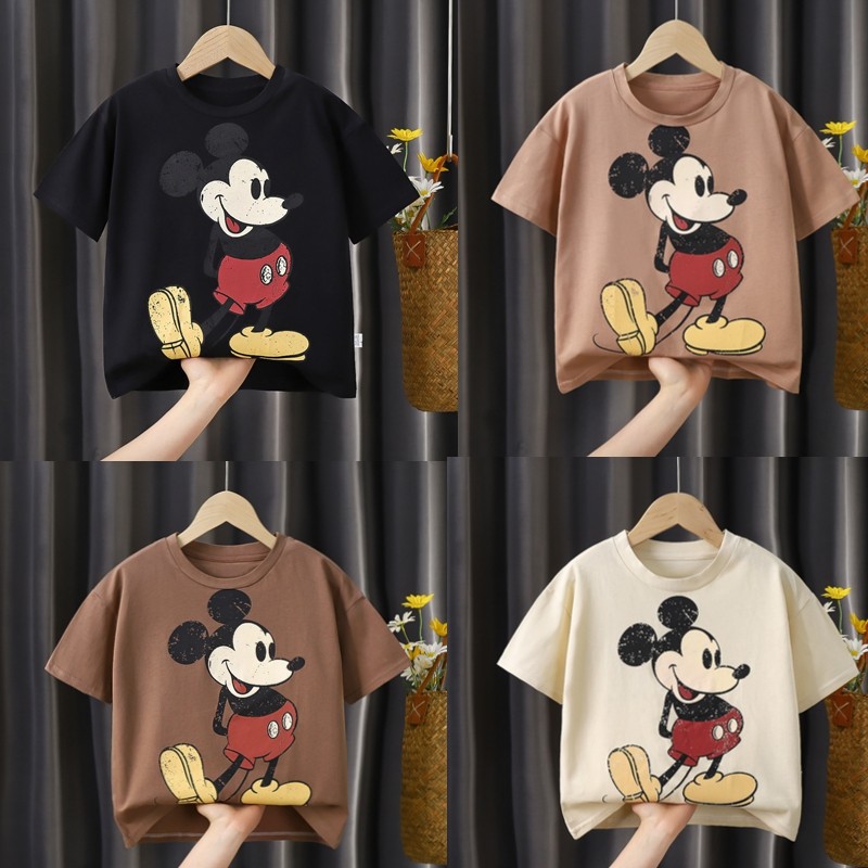2022 Summer Kids  New Cartoon Short Sleeves Cotto Fashion Pr