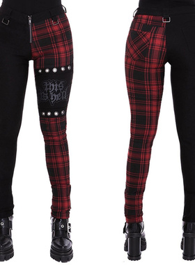Plaid Pants Women High Waist Y2k Punk Pant Summer Spring 202