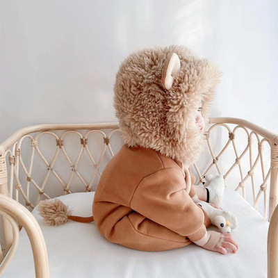Cartoon Lion Baby Rompers Spring Baby Girl Clothes One Piece