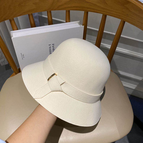 Japanese simple art small edge fisherman hat lady autumn and
