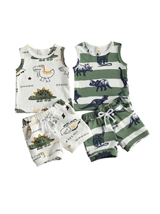Citgeett Summer Infant Baby Boys Girls Tracksuits Cartoon Di