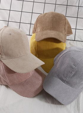 Men Corduroy Baseball Cap Women Spring Summer Embroidery Bas