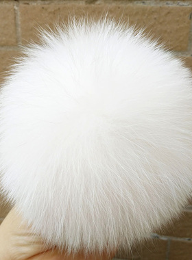 13 15 cm DIY Natural Color Real Raccoon Fur Pompoms For Bags