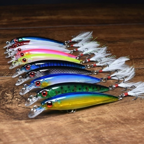 1Pcs Laser 3D Eyes Bionic Minnow Fishing Lure 90mm 7g Artifi