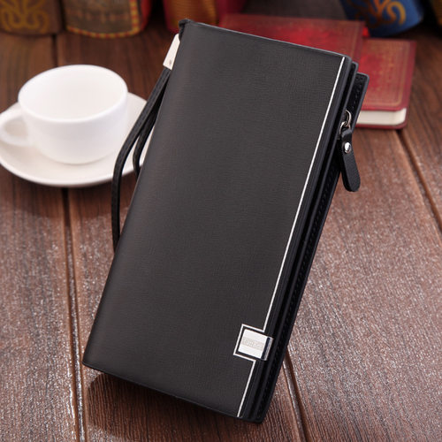 Original Luxury Brand Men's Wallet Business Striped Clutch L
