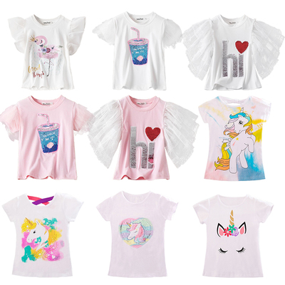 New Brand Girls Animal Print T shirt Unisex Unicornio Tee Cl