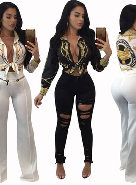 Spring Women Elegant Party Loose Button Shirt Turn-down Coll