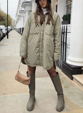 PUWD Casual Woman Loose Thin Fleece Shirt  Jacket 2021 Sprin