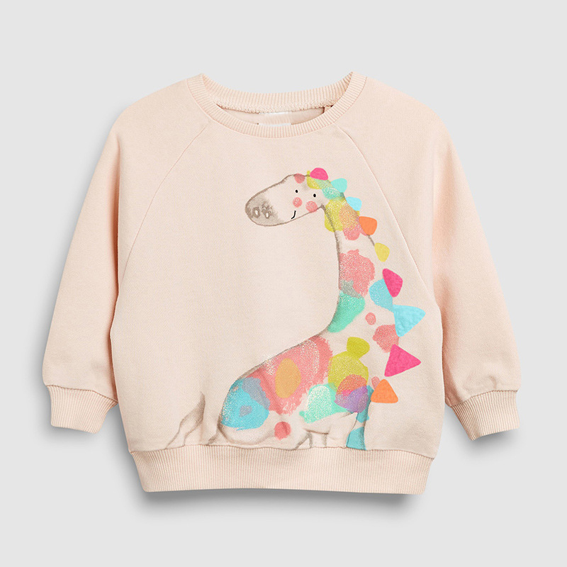 Little maven 2022 Baby Girls Clothes Giraffe Sweatshirt Love