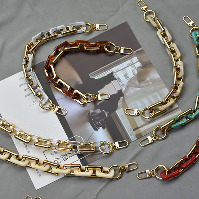 Messenger Handbags Belts High Quality Acrylic chain Color Wo