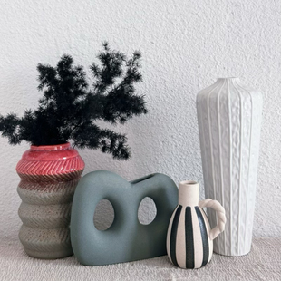 北欧 美瓷物语 孤品 陶瓷摆件 鲜花花瓶 B130外贸出口陶瓷花瓶