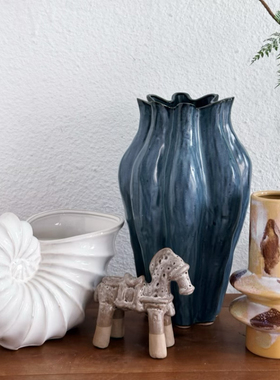 美瓷物语 B132外贸出口陶瓷花瓶 陶瓷摆件 孤品 北欧 鲜花花瓶
