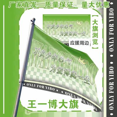王一博大旗明星演唱会王一博应援旗户外打卡音乐节应援旗定制