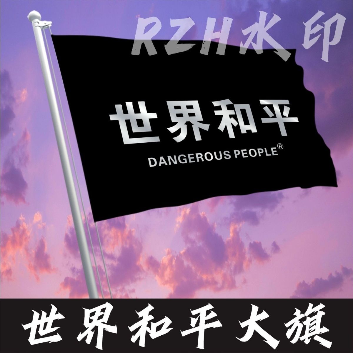 新款薛之谦世界和平应援大旗应援露营氛围旗
