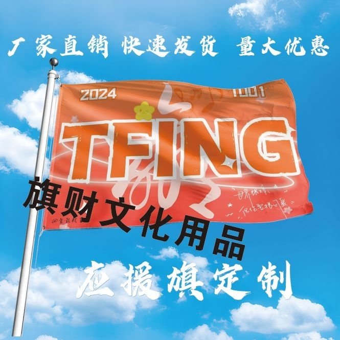 TFING应援大旗户外演唱会手持大旗粉丝团音乐节歌手大旗定制周边