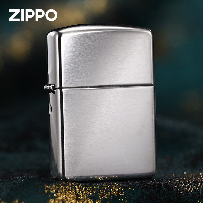 zippo打火机纯银常规光板纯银15 26镜面拉丝煤油防风火机送男友