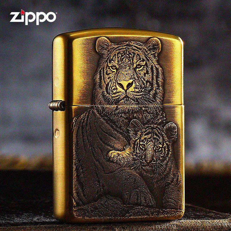 zippo盔甲虎虎生威打火机