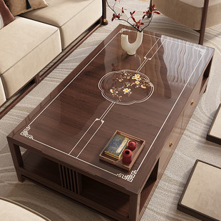 新中式 茶几桌布免洗防油防水防烫餐桌垫透明轻奢高级感保护桌面垫