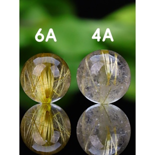 金发晶圆珠钛晶散珠子手链手串diy配件黄色金色半成品水晶饰品