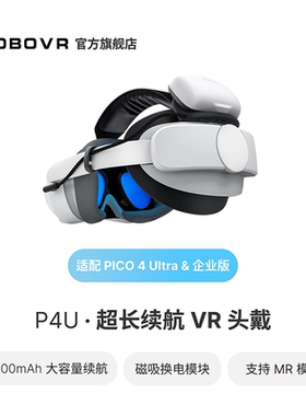 BOBOVR磁吸电池P4u升级头带适用于PICO 4 Ultra充电宝配件增加续航易安装改善舒适度