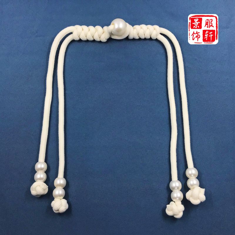 珍珠长尾蛇结流苏盘扣涤