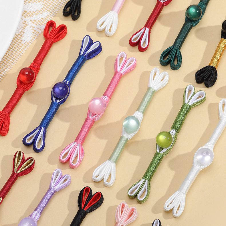 彩色玉石一字扣高档盘扣