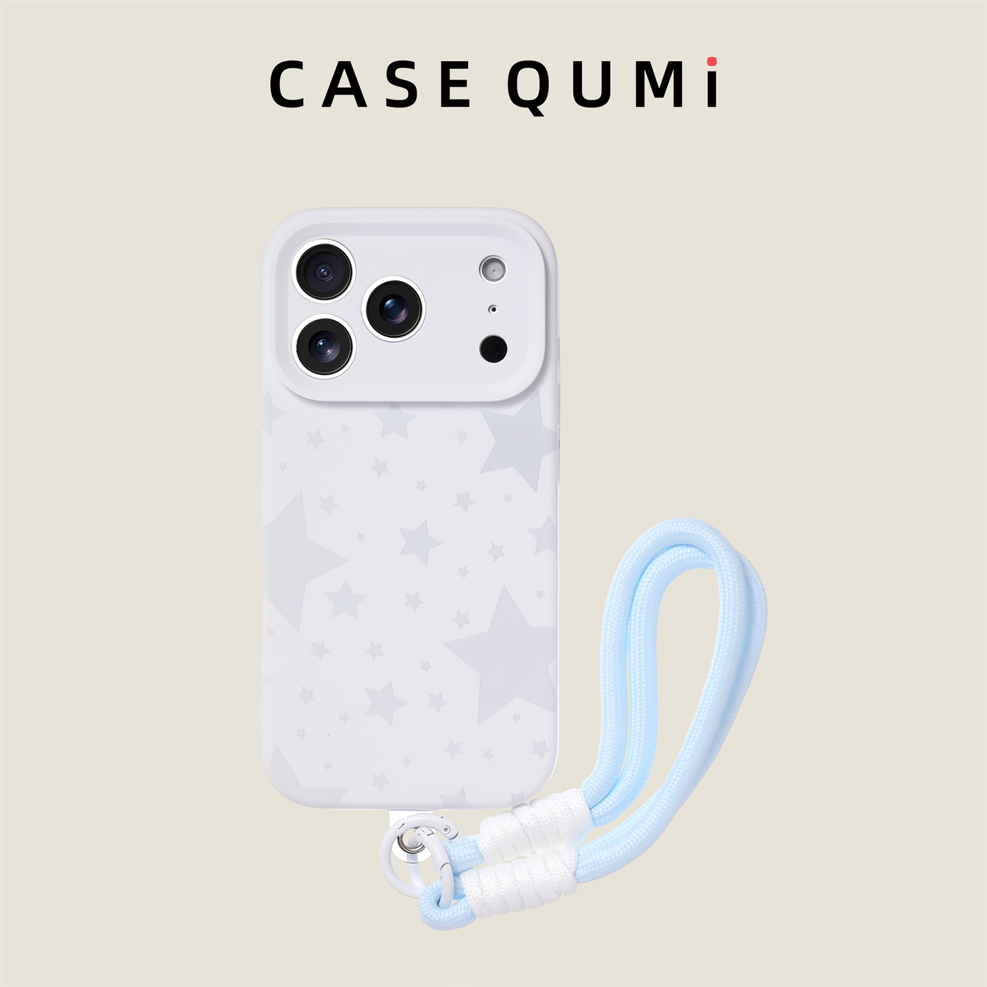 白色精孔星星带挂绳适用苹果17手机壳新款iphone17套苹果17promax全包17pro防摔苹果16硅胶15外壳14pro超火13