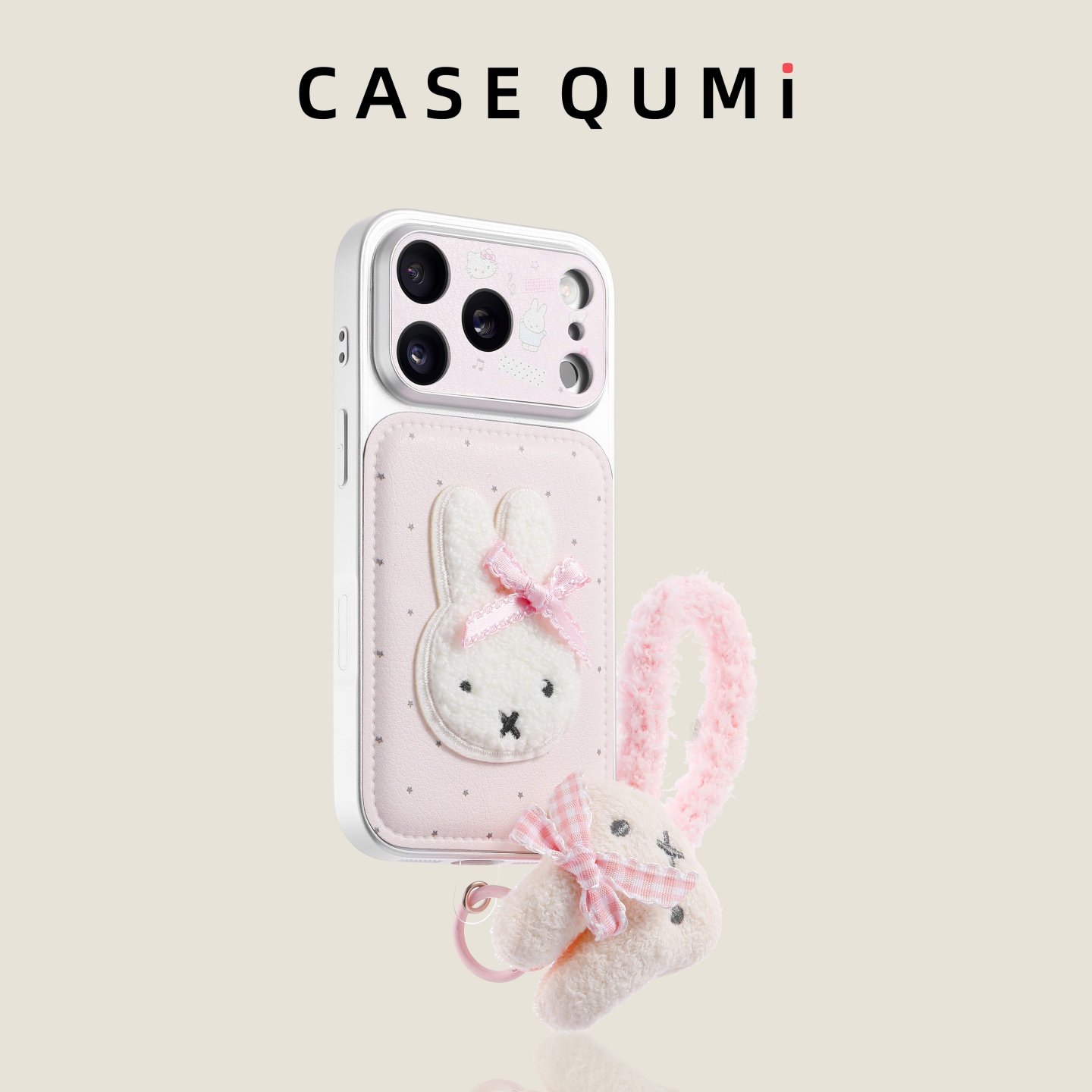 屈迷银框波点米菲兔带挂绳适用苹果17promax手机壳新款苹果17套iphone17promax全包17pro防摔16硅胶15外壳14,3C数码配件,手机保护套/壳,淘宝优惠券,粉丝福利购,淘宝优惠卷