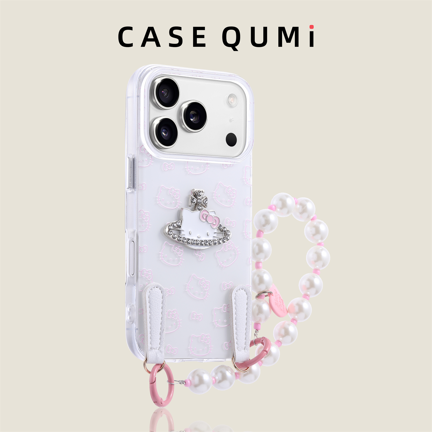 白底满屏KT西太后带挂绳适用苹果17手机壳新款iphone17套苹果17promax全包苹果16防摔苹果15pro硅胶14外壳13