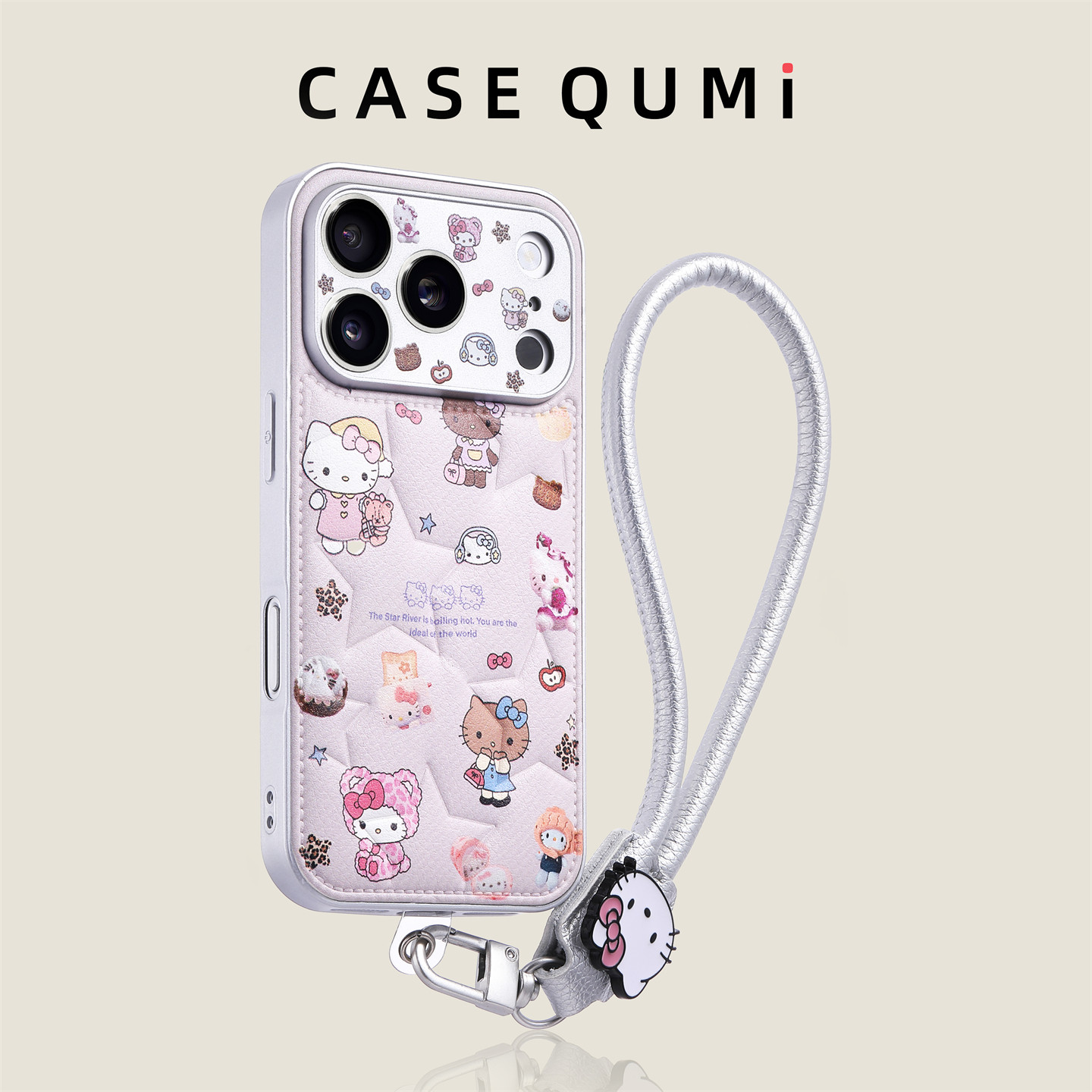 粉底满屏KT时装带挂绳适用苹果17promax手机壳新款苹果17套iphone17全包苹果17pro防摔16硅胶15外壳14超火13,3C数码配件,手机保护套/壳,淘宝优惠券,粉丝福利购,淘宝优惠卷