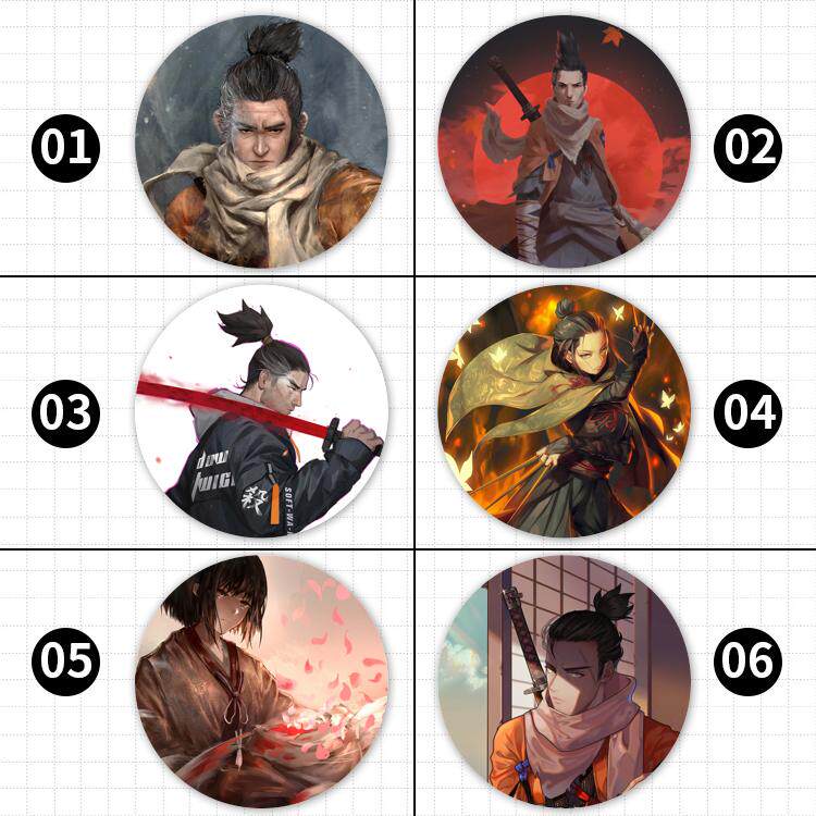 sekiro shadows die twice只狼:影逝二度 游戏周边胸章吧唧挂件