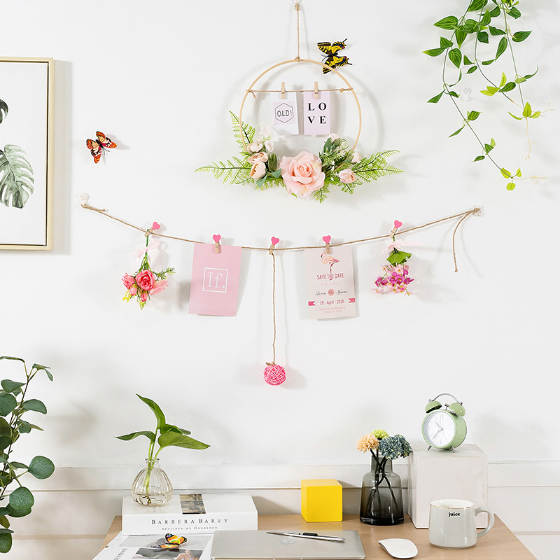 森系装饰花环墙上挂饰