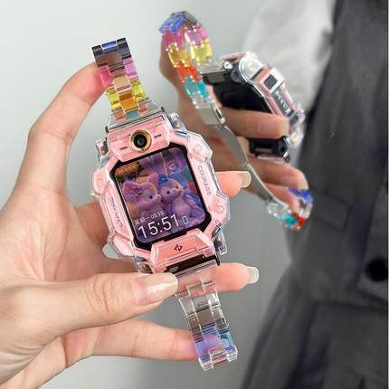 适用于小天才电话手表表带z9/z8新款树脂表链z7s/z6巅峰版z5/d2/d