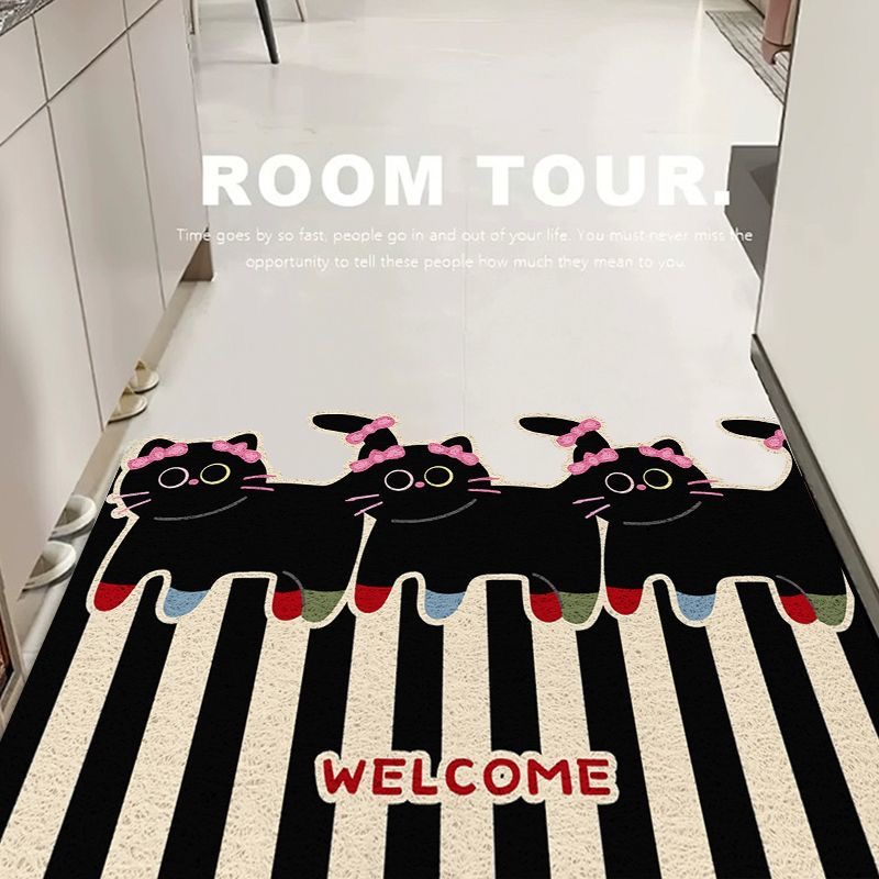 卡通入户门地垫丝圈除尘耐脏
